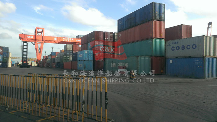 Container parking area